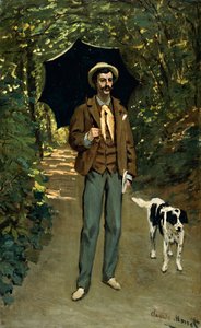 Muž s deštníkem, asi 1868-69 od Claude Monet